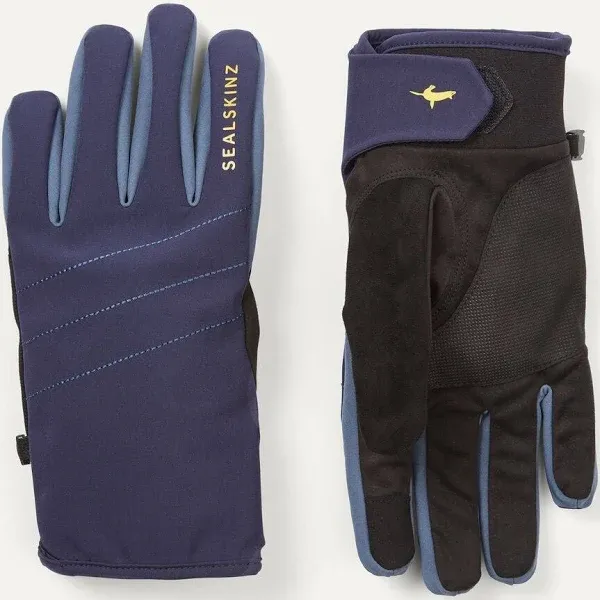 XXL NAVY BLUE/BLACK/YEL<wbr/>LOW Lyng Waterproof All-Weather Gloves with Fusion Contro