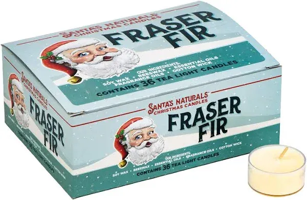 Santa's Naturals Fraser Fir Christmas Tea Light Candles