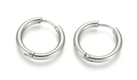 Stainless Steel Huggie Hoop Earrings