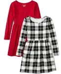 NEW Lot of 2 TCP The Children&#039;s Place Holiday Dresses Size M 7-8 NWT