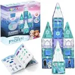 Tiles Official Disney Licensed Frozen Castle Magnetic Tiles Building Set, Pow...