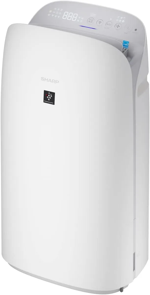 SHARP Smart Air Purifier + Humidifier. Alexa and Google Assistant compatible. Plasmacluster Ion Technology for Extra-Large Rooms. True HEPA & Activated Carbon Filter may last up-to 2 Years. KCP110UW.