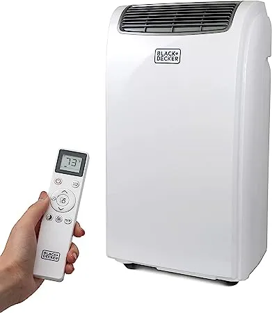 BLACK+DECKER 10,000 BTU Portable Air Conditioner with Remote Control, White