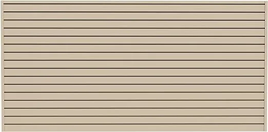 CrownWall PVC Slat Wall Panels Garage Wall and Home Organizer Storage System | Heavy Duty Organization and Easy Installation | 8ft by 4ft (32 sqft) Section, Sandstone