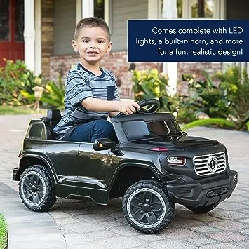 Best Choice Products 6V Kids Ride On Car Truck with Parent Control, 3 Speeds, Black