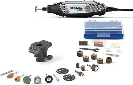 Dremel Kit de herramientas rotativas de velocidad variable 3000-1/24, 1 accesorio y 24 accesorios, variedad ideal para manualidades y proyectos de bricolaje, corte, lijado, molienda, pulido,