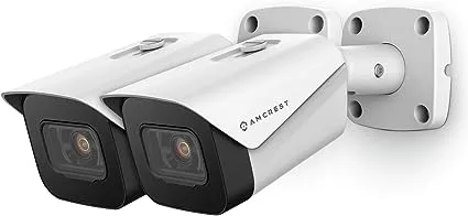 Amcrest 2-Pack UltraHD 4K 8MP Bullet PoE IP Camera, 3840x2160, 98ft NightVision ...