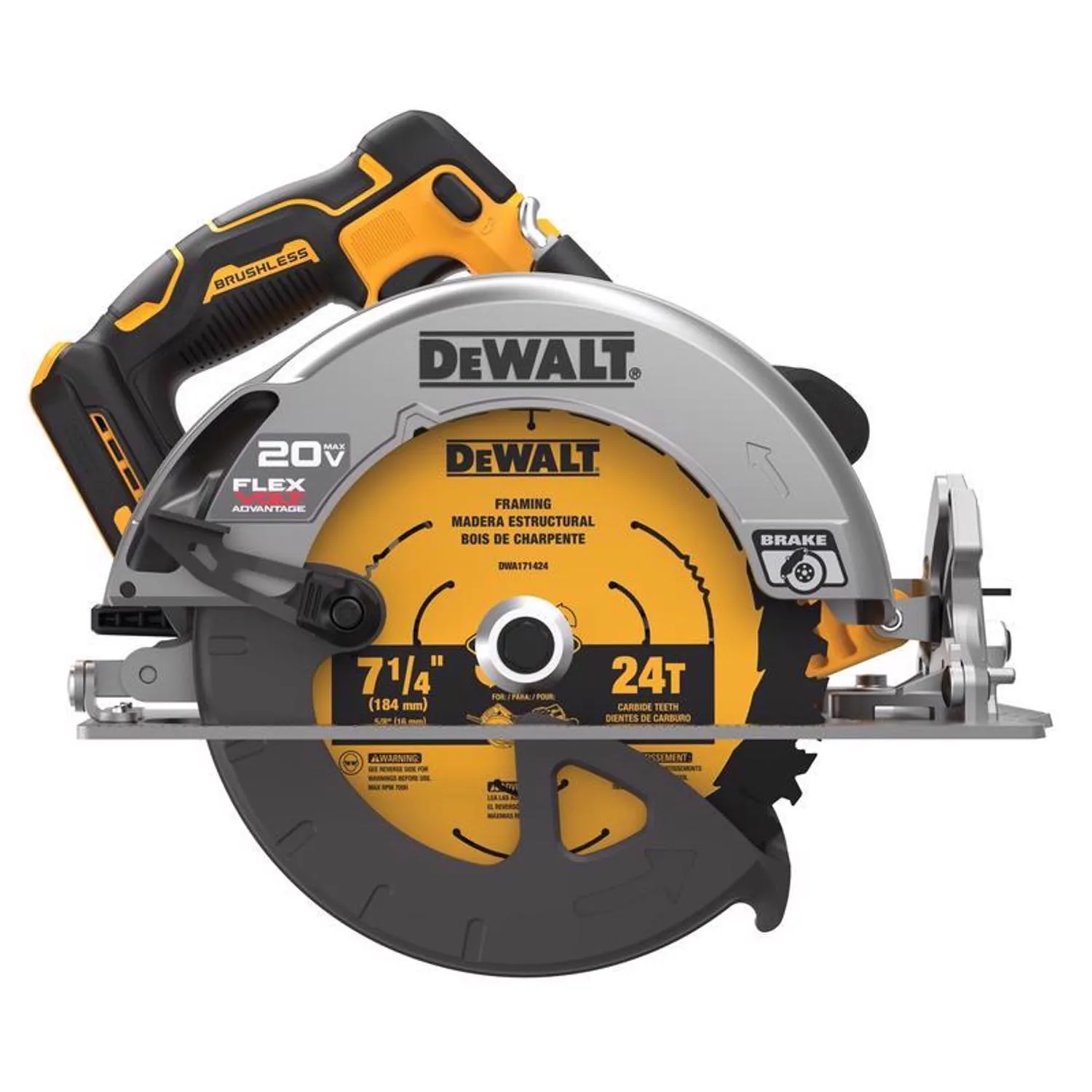 DeWalt DCS570B 20V MAX* 7-1/4" Cordless Circular Saw (Tool Only)