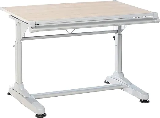 Stand Up Desk Store Adjustable Height and Angle Drafting Table Drawing Desk with Large Surface (Black Frame/Black Top, 40" W x 26" D)