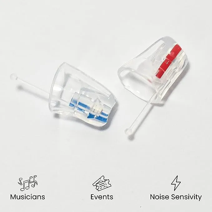 Earasers Noise Cancelling Earplugs - Reusable Noise Reduction musicians Earplugs for Concerts, DJs – 19dB Peak Reduction