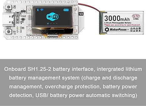 MakerFocus LoRa SX1262 Module 863 928 MHZ LoRaWAN IoT Development Board ASR6502 MCU 128KB Flash Ultra Low Power Consumption Solar Energy Powered Design with Antenna for Arduino and Intelligent Scene