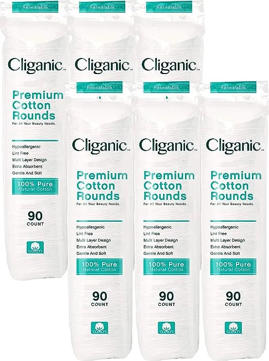 Cliganic Premium Coton ronds pour le visage