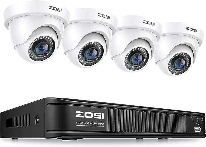 ZOSI C289 Plug-in 3MP Wired WiFi Auto Tracking PT Camera Outdoor, Color Night Vision, 2-Way Talk, AI Human Vehicle Detection & Siren Alarm, Pan/Tilt WiFi Camera, 5X Digital Zoom, SD Card Storage