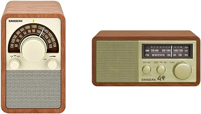 Sangean WR-15WL AM/FM Table Top Wooden Radio, Walnut