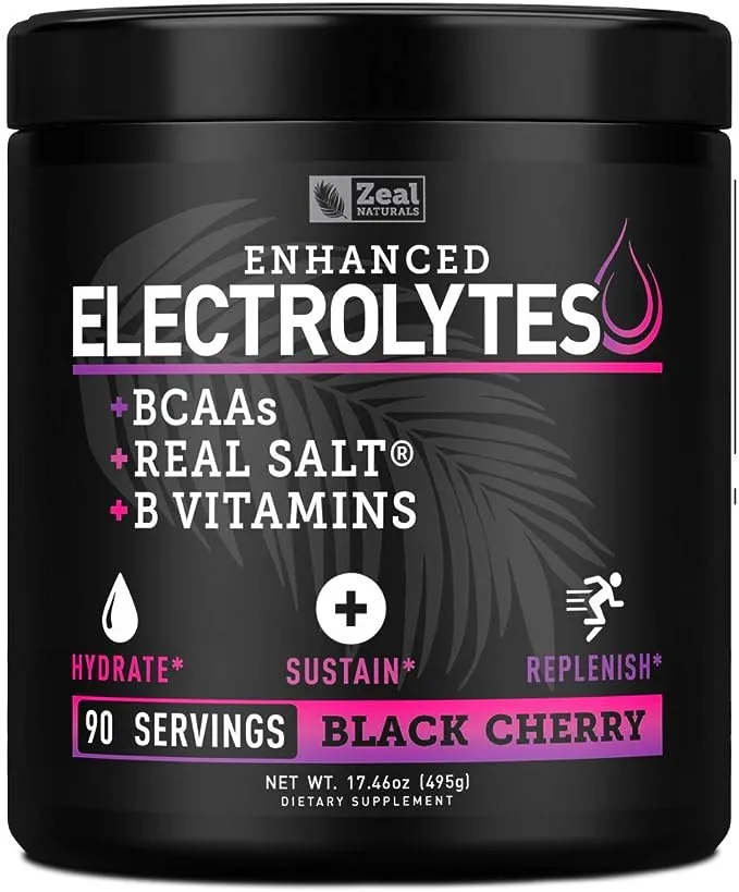 Enhanced Electrolyte Powder (Raspberry Guava 90ct) Sugar Free + BCAA, B-Vitamins & Real Salt® - Keto Electrolytes Drinks, Hydration Powder w Potassium, Sodium, Zinc, Magnesium for Hydration & Recovery