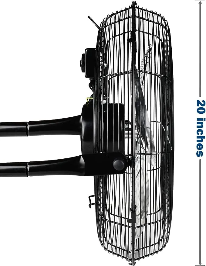 Simple Deluxe 20 Inch 3-Speed High Velocity Heavy Duty Metal Industrial Floor Fan for Warehouse,Workshop, Factory and Basement, BlackSimple Deluxe 20 Inch 3-Speed High Velocity Heavy…