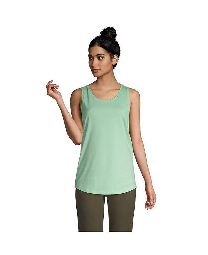 Women's Supima Cotton Scoop Neck Tunic Tank Top