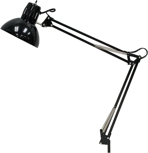 Studio Designs Swing Arm Lamp with Bulb (Black)