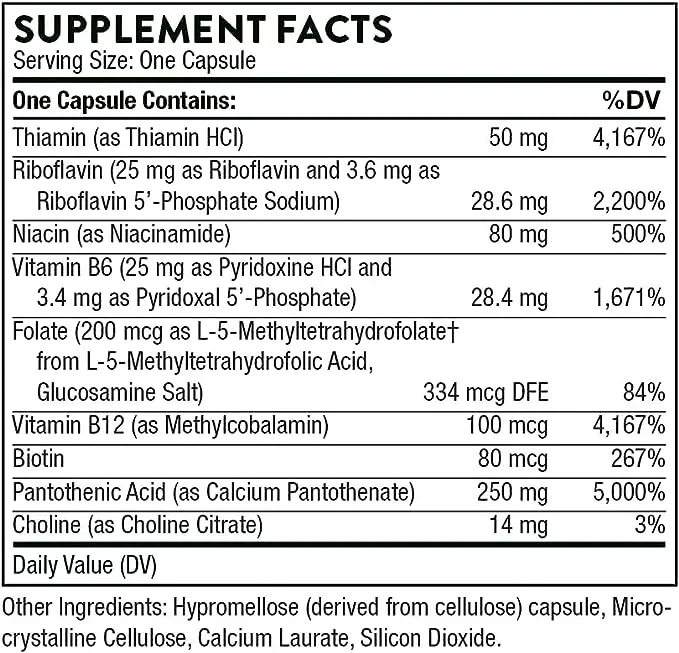 Thorne, Stress B-Complex, 60 Capsules