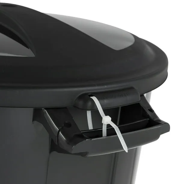 Hyper Tough 20 Gallon Heavy Duty Plastic Garbage Can, Included Lid, Black