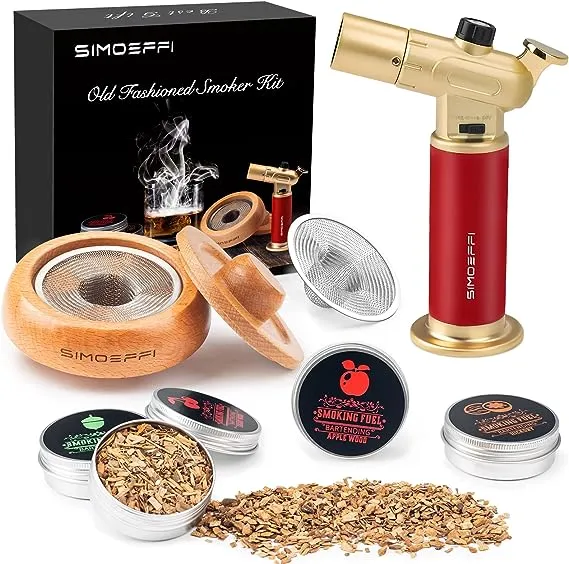 Cocktail Smoker Kit with Torch, Old Fashioned Smoker Kit for Bourbon Whiskey