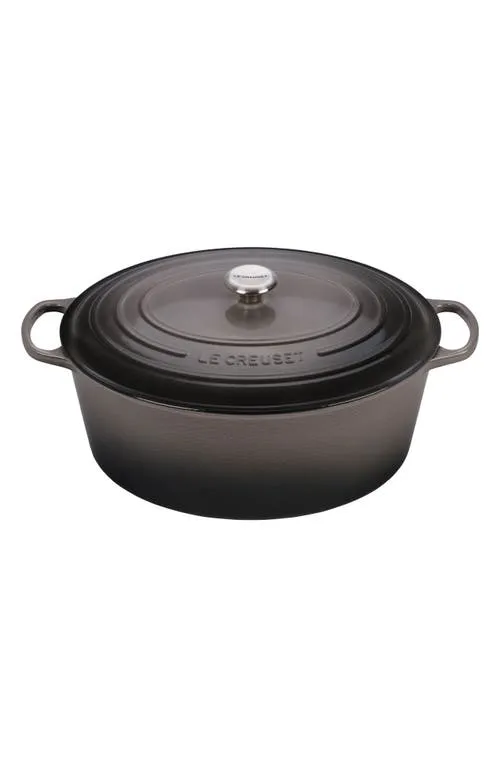 Le Creuset Enameled Cast Iron Signature Oval Dutch Oven, 15.5 qt., Oyster 