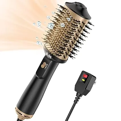 Hair Dryer Brush Blow Dryer Brush in One, 4 in 1 Hair Dryer and Styler Volumizer with Oval Barrel, Professional Salon Hot Air Brush for All Hair Types