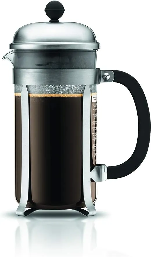 Bodum Chambord French Press Coffee and Tea Maker, 12 Ounce, Chrome