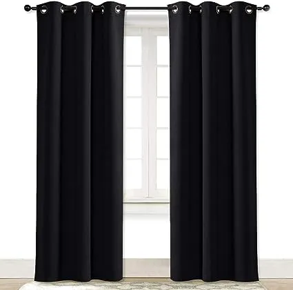 NICETOWN Gray Curtain Blackout Drape Panel 3 Pass Microfiber Noise Reducing Thermal Insulated Window Drapery with Grommet (Single Panel 42 x 84 inch