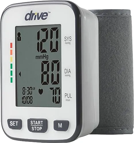 Drive Medical Automatic Deluxe Blood Pressure Monitor, White, Wrist