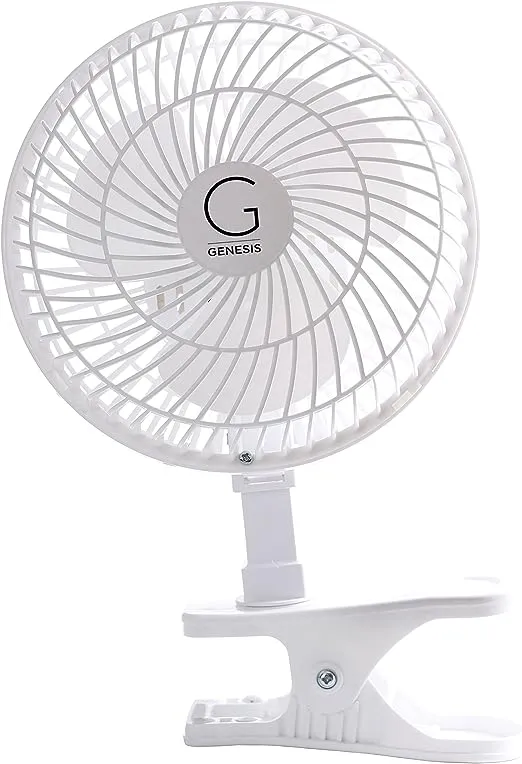 Genesis 6-Inch Clip-On Fan - Convertible Table-Top