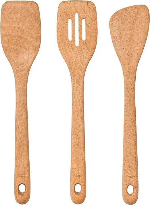 OXO Good Grips 3-Piece Wooden Spoon Set,Brown