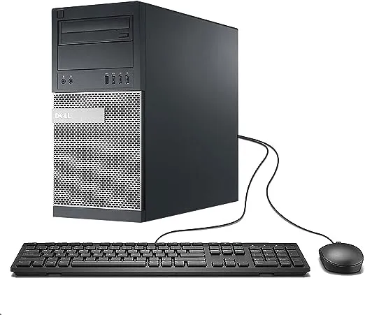 Dell Optiplex 9010 Desktop Tower PC, Intel Quad Core i5 (3.40GHz) Processor, 16GB RAM, 2TB Hard Drive, Windows 10 Professional, DVD, HDMI, Bluetooth, Keyboard, Mouse, WiFi (Renewed)