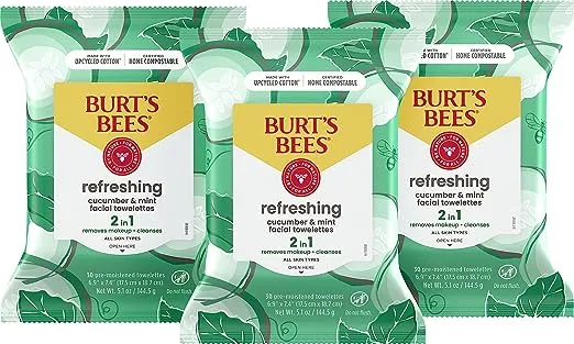 Toallitas de limpieza facial para piel sensible de Burt’s Bees