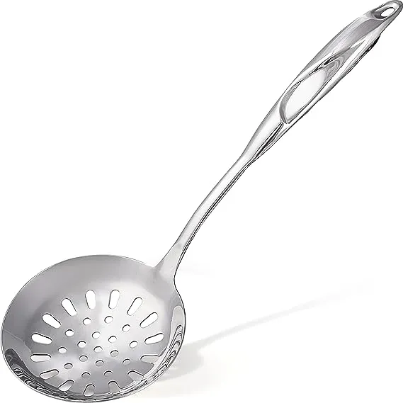 Zulay Kitchen 14.5 Inch Professional Skimmer Spoon - Stainless Steel Slotted ...