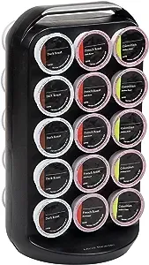 Mind Reader Coffee Pod Carousel, Fits 30 Pods, Black