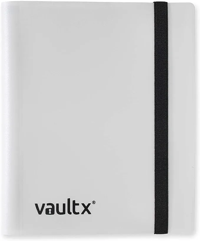 Vault X Binder - 4 Pocket Trading Card Album Folder - 160 Side Loading Pocket Binder for TCG (White)