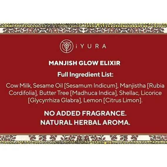 iYURA Manjish Glow Elixir - Traditional Glow-Boosting Face Moisturizer for an...