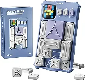 GiiKER Super Slide Puzzle Games, Original 500+ Challenges Brain Teaser Puzzle, STEM Toys for Kids, Teens, Travel Games Birthday Gifts for Boys Girls, Activities for Road Trips & Car Rides - Lavender