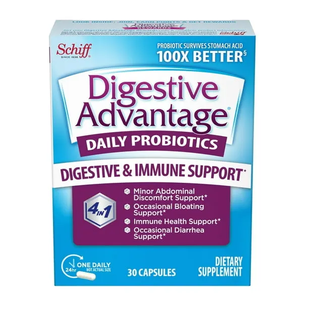 Digestive Advantage Probiotics For Digestive Health, Daily Probiotics For Women & Men, Support For Occasional Bloating, Minor Abdominal Discomfort & Gut Health, 80ct Capsules