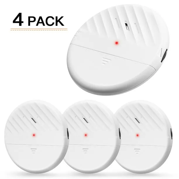 Wsdcam Glass Break Sensor Alarm 125dB Wireless Detector Alarm Vibration Sensor for Window Door Security - 4 Pack