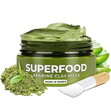 Korean Skin Care Detox Face Mask with Avocado &amp; Superfoods - Hydrating Clay M...