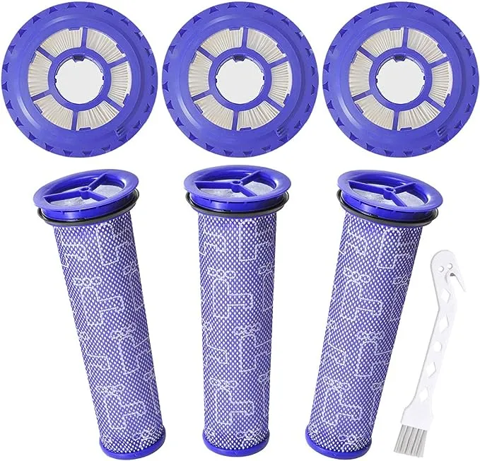 Mochenli 3 Pack HEPA Post Filter & 3 Pack Pre Filter Replacement Vacuum Filter for Dyson DC41, DC65, DC66 Animal, Multi Floor