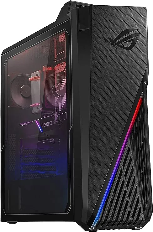 ASUS ROG Strix G10DK Gaming Desktop PC, AMD Ryzen 7 3700X, GeForce GTX 1660 Ti, 16GB DDR4 RAM, 512GB PCIe SSD, Wi-Fi 5, Windows 10 Home, G10DK-AB764