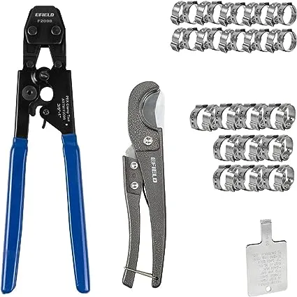 EFIELD PEX Cinch Clampear Hose Clamps Crimping Tool for Stainless Ste