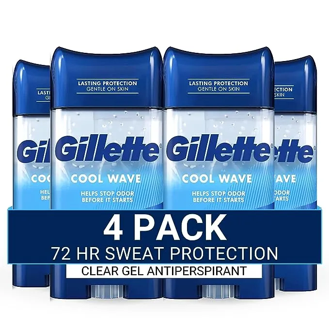 Gillette Antiperspirant and Deodorant for Men,72-Hour Sweat Protection,Cle<wbr/>ar Gel