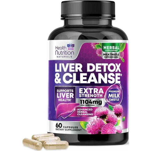 Liver Cleanse Detox & Repair Formula - Herbal Liver Support Supplement with Milk Thistle Dandelion Root Turmeric & Artichoke Extract for Liver Health - Silymarin Milk Thistle Liver Detox 120 CapsulesLiver Cleanse Detox & Repair Formula - Herbal Liver Sup