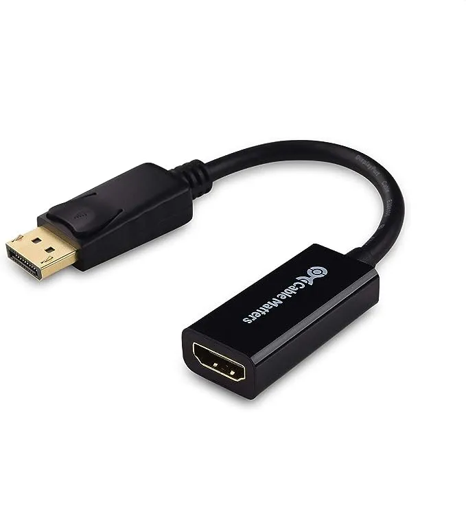 Cable Matters Active DisplayPort to HDMI Adapter (Active DP to HDMI Adapter) Supporting Eyefinity Technology and 4K Resolution & USB C to HDMI Cable in Black 6 Feet