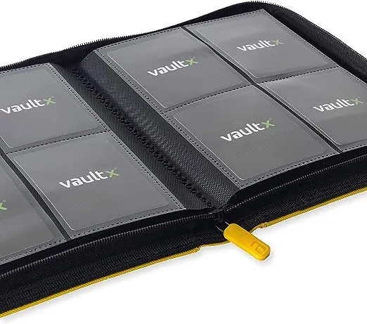 Vault X 4-Pocket Trading Card Zip Binder - 160 Side Loading Pocket Album for TCG & Sports Cards (Green)