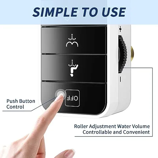 SAMSICHI Bidet Attachment for Toilet, Retractable Self Cleaning Cold Water Bidets for Existing Toilets, Bidet Toilet Seat Attachment with Pressure